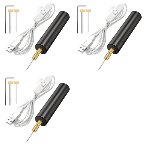 3X Electric USB  Drill Kit USB Drill Rotary Tools Engraver Pen Drilling Jewelry Tools with Drill Bits Power Tools