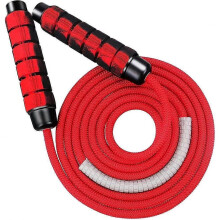 Cotton Jump Rope - Adjustable - Premium Heavy Weight Skipping Rope with Ball