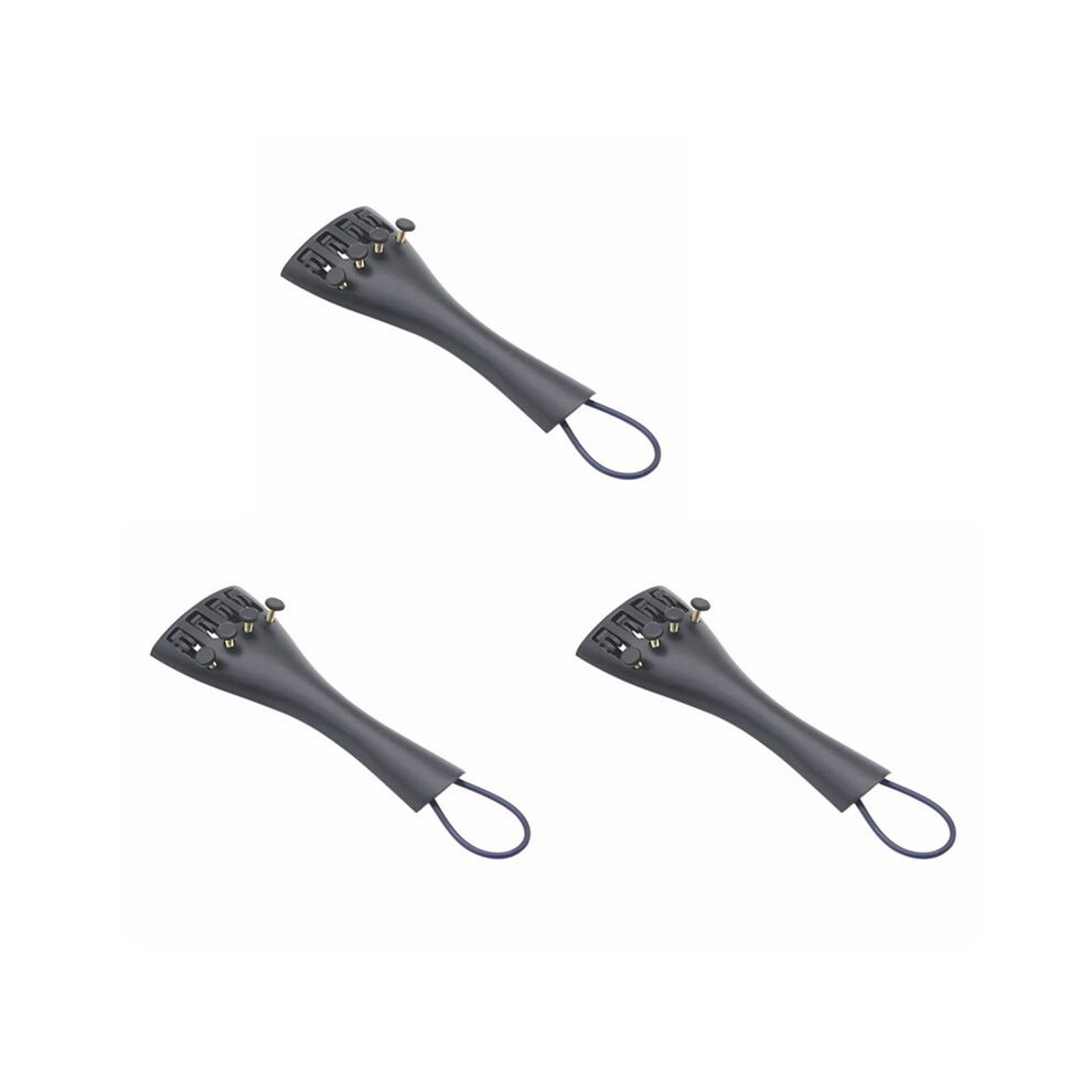 3Pcs 3/4 4/4 Violin Fiddle Tailpiece Hill Style With 3Pcs Tailgut Tailcord 4 Fine Tuners Aluminum Alloy Durable Strong 4713276340584