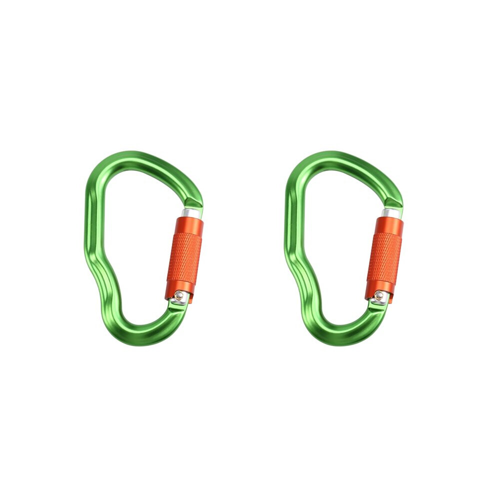 2X Twist Lock Carabiner Heavy Duty Carabiner 25Kn Climbing Carabiner Safety Carabiners For Rappelling, Dog Leash, Swing 4713377884734