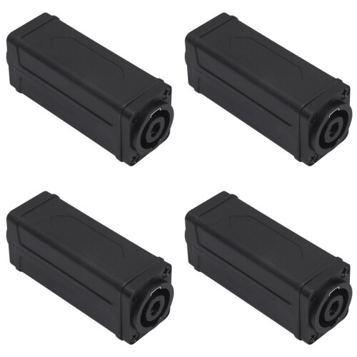 4X 4PIN NL4FC Speakon Coupler Adapter Extender Audio Speaker Panel Mount Straight Connector 1