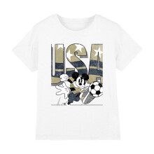 (12-13 Years, White) Disney Childrens/Kids USA Soccer Mickey Mouse T-Shirt