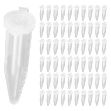 800PCS 1.5ml Lab  Plastic Test Tube Centrifuge Vial Snap Cap 42x11mm Clear