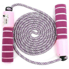 Children'S Cotton Skipping Rope with Counter and Comfortable & Non-Slip Handles, Ideal for Fitness Sports Outdoor