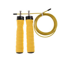 (Yellow) Fitness Speed Jump Rope Gym Crossfit Skipping Ropes With Ball Bearings Anti-slip Handles Outdoor Sport Adjustable Skipping Ropes