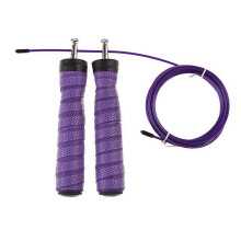 (Purple) Fitness Speed Jump Rope Gym Crossfit Skipping Ropes With Ball Bearings Anti-slip Handles Outdoor Sport Adjustable Skipping Ropes