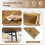 MCC Lift-Top Coffee Table with Hidden Storage & Open Shelf CARTER WHITE 7