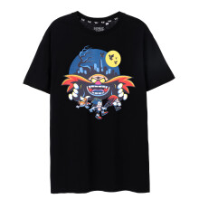 (XL, Black) Sonic The Hedgehog Mens Doctor Eggman Short-Sleeved Halloween T-Shirt