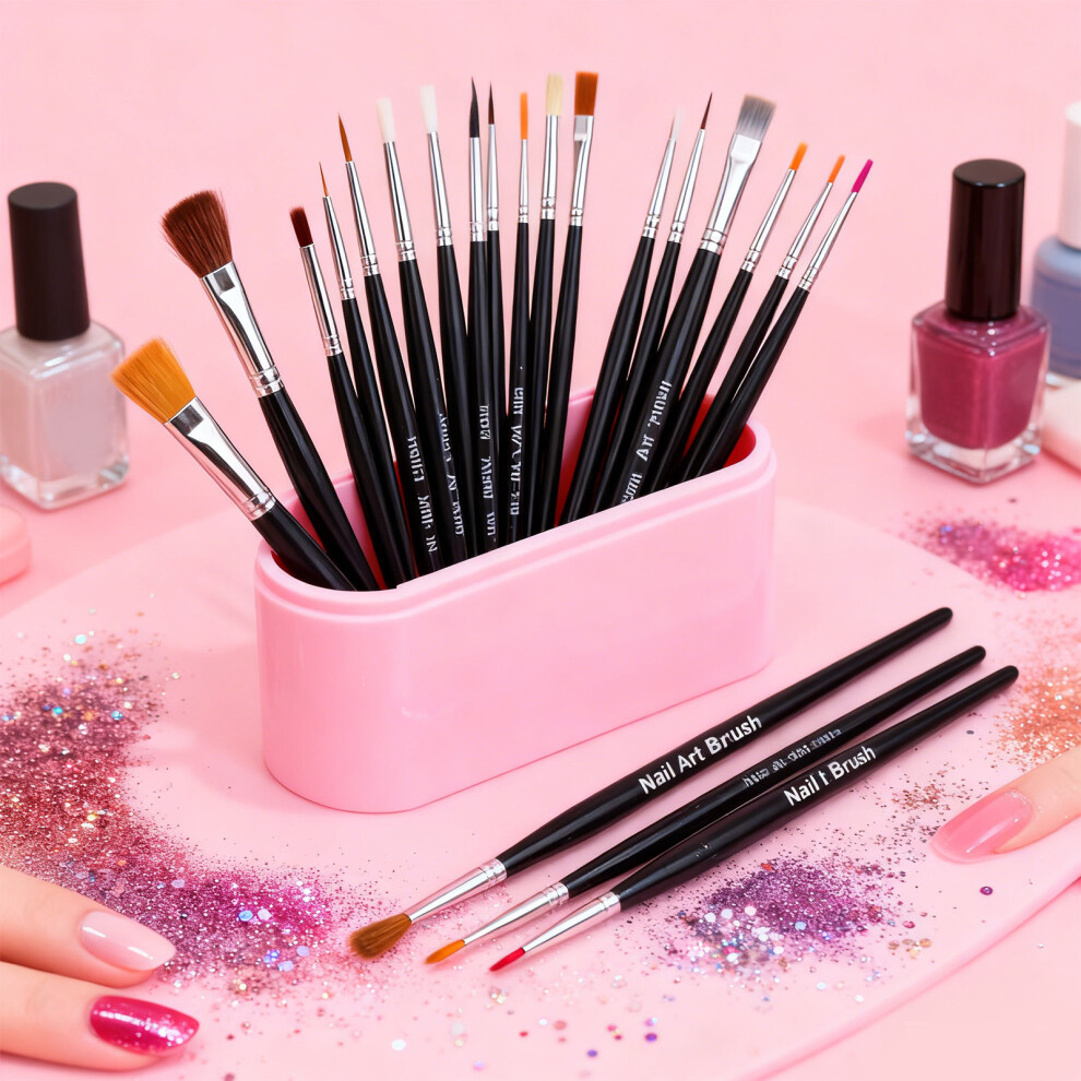 15 Pcs Nail Art Liner Brushes Set Gel Acrylic