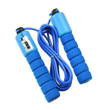 Jump Rope w/ Counter Adult Boxing Exercise Workout Counting Skipping Blue
