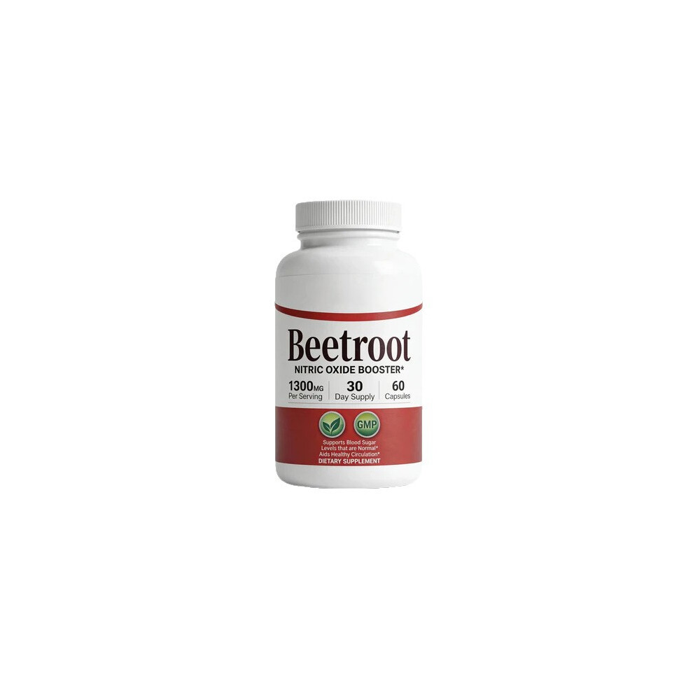 (3PCS) Beetroot Nitric Oxide Booster Supplement, 1300mg Per Serving, 60 Capsules