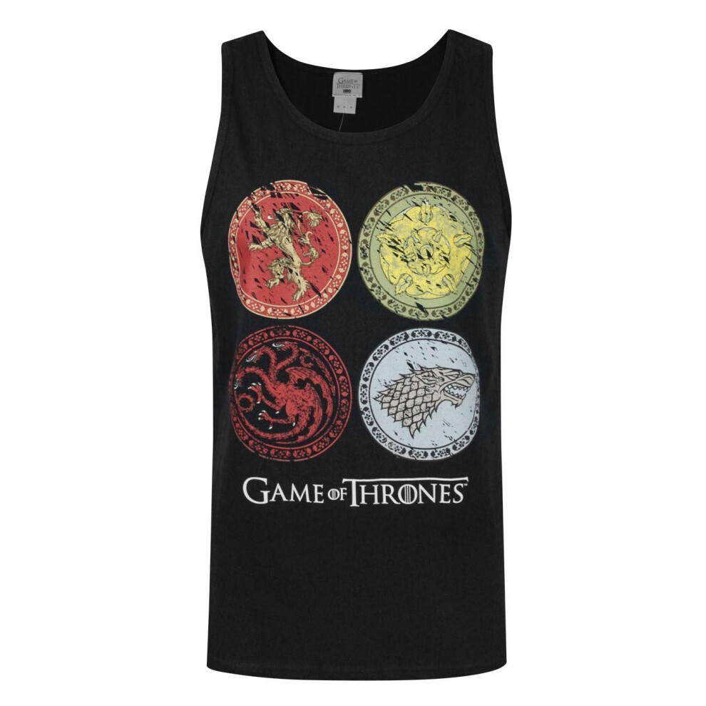 Game Of Thrones (M, ) Mens House Crests Vest Black