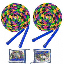 16FT 2-Pack Long Skipping Rope for Kids & Adults, Soft Beaded Multiperson Jump Rope for Double Dutch, Durable and Comfortable Fitness Rope