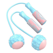 (Blue) Cordless Skipping Double Bearing Fat Burning Silent Large Ball Type Jump Rope for Indoor Fitness