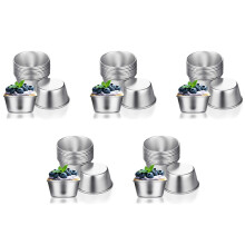 60 Pieces Individual Molds Pudding Molds Cups Mini Chocolate Molten Pans Non-Stick Cupcake Cake Cookie Pudding Mold