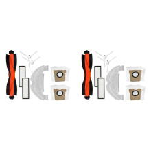 2 Set Compatible with Robot Vacuum X10 / B102GL Roller Hepa Filter Mop Cloths Rag Dust Bag Replacement Spare Part Accessory