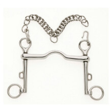 (6in, Silver) Lorina Sliding Cheek Ported Weymouth
