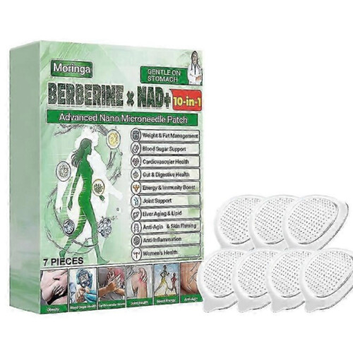 (1PC) for Moringa Berberine x NAD+10-in-1 Advanced Nano Microneedle Patch 7PCS