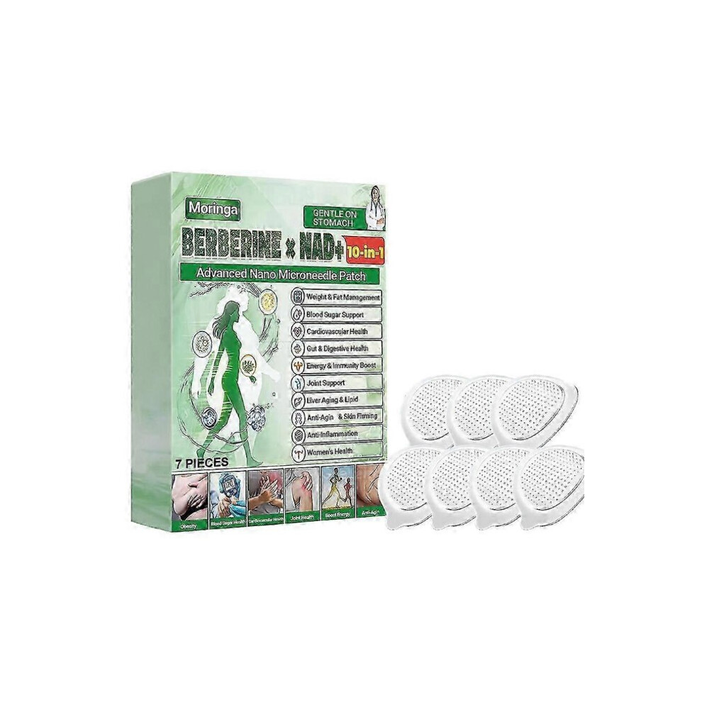 (1PC) for Moringa Berberine x NAD+10-in-1 Advanced Nano Microneedle Patch 7PCS