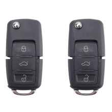 2X Car Remote Key for Xhorse XKB501EN Universal Wire Remote Key Flip Fob 3 Buttons for  B5 Type VVDI Key Tool