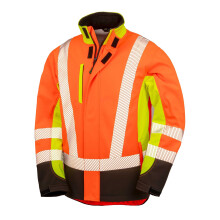 (S, Fluorescent Yellow/Fluorescent Orange/Black) Result Recycled Unisex Adult Safety 3 Tone 3 Layer Jacket