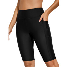 (Black, L) Leggings corti da donna per surf e immersioni, con design anti-attrito e maggiore comfort a contatto con la pelle.