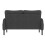 (Grey) Modern Upholstered 2-Seater Sofa with Side Pockets & Armrests 10