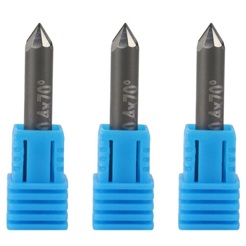 3X PCD Diamond Engraving Bits Engraver CNC Carving Tools Stone Carbide Milling Cutter  Granite Marble