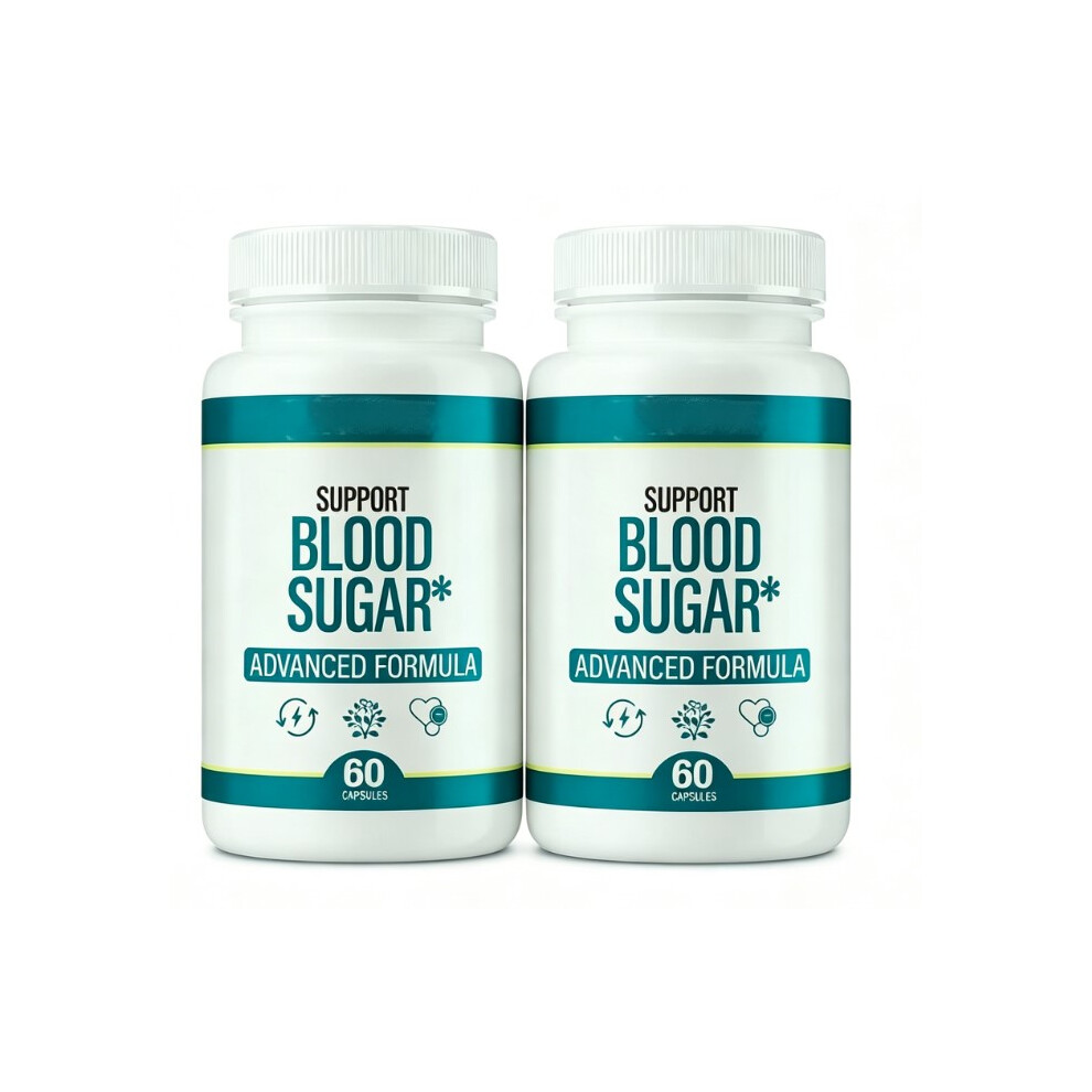 (2PCS) Blood Sugar Support Supplement, Advanced Formula,Glucose Metabolism & Wellness Supportï¼ 60 Capsules