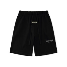 (Black, L) Casual Sports Shorts, Drawstring Summer Shorts