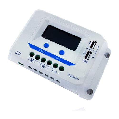 20A PWM Solar Charge Controller Auto Identify Battery Voltage 12V 24V Max PV Input 50V