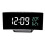 Curved Screen LED Clock with Temperature and Humidity Display Mirror Digital Alarm Clock Multi-Function Clock 7816 1