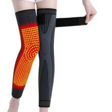 (1 Pair) Herbal Warming Knee Wrap with Adjustable-Black XL