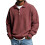 Classical Waffles Texture Men's Shirt Long Sleeve Button-Red M 1