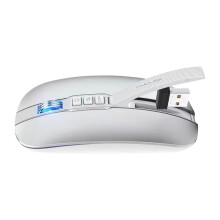 Wireless  Mouse 2.4G Wireless Office Mouse Tablet PC Notebook Dual Mode USB Charging Mouse for Laptop Silver