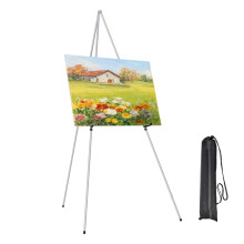 Foldable Art Display Stand Artists Strong Frame Light-silver