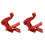 Pack of 2 Polystyrene Tape Dispensers with Multiple Size-Red 1