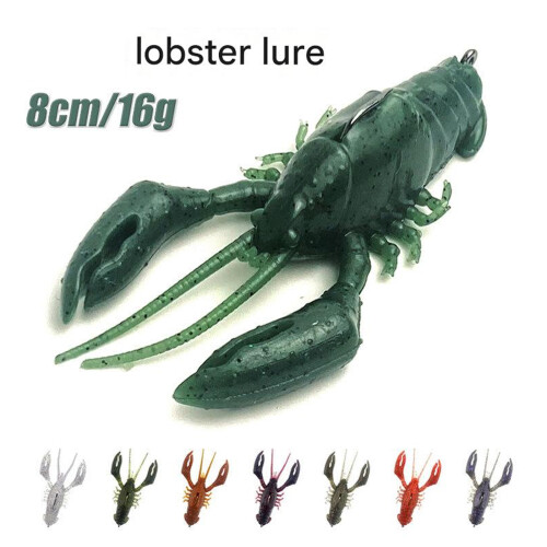 2Pcs Artificial Lobster Soft Baits With Hook Crawfish-Color 4 1