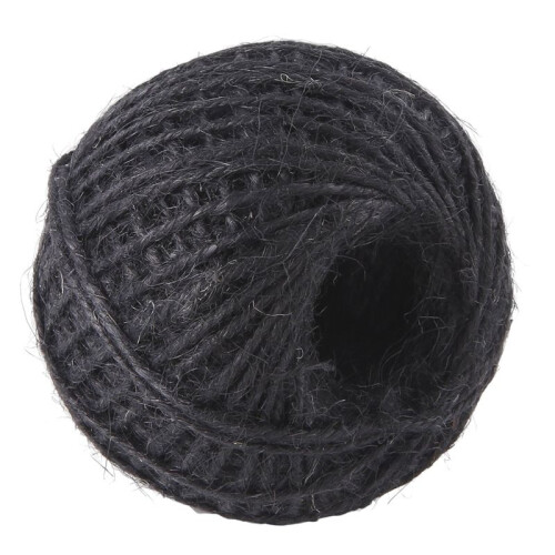 50m String Jute Rope for Crafts Scrapbooking Gardening - Black 1