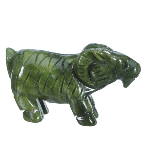 Handgeschnitzte Jade Widder Figur Ornament Für Regal &