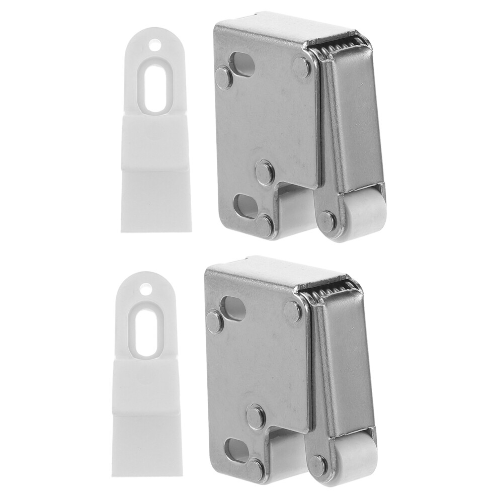 2Pcs Stainless Steel Roller Catch Latches For Closet Cupboard Doors 303282060527