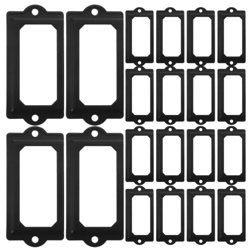 30Pcs Black Holders for Shelves Drawer File Organization