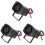 3Pcs Motorcycle Security Alarm System Black Plastic Backup Alarm 12V 1