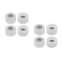 8Pcs Finger Skateboard Parts White Wheels with Precision Bearings