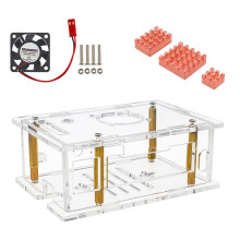 Kylfläns Kylfläkt för Orange Pi Rv2 Special Shell för Orange Pi Rv2 Development Board Acrylic Shell Cooling B