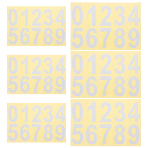 Silver Waterproof Reflective Address Numbers Stickers for Mailbox