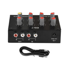 DC5-12V 7-Bands Ljudequalizer Hög Medelstor Basjustering Digital Equalizer Ljudjusterbar Förförstärkare för Hörsnäckor