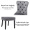 (Grey) Lux Velvet Upholstered Dining Chairs Set of 2 6