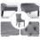 (Grey) Lux Velvet Upholstered Dining Chairs Set of 2 7