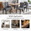 (Grey) Lux Velvet Upholstered Dining Chairs Set of 2 10